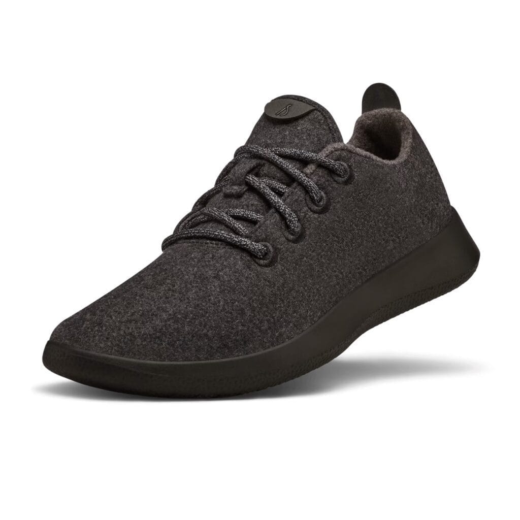 Allbirds Wool Runners in Natural Black (Black Sole)
