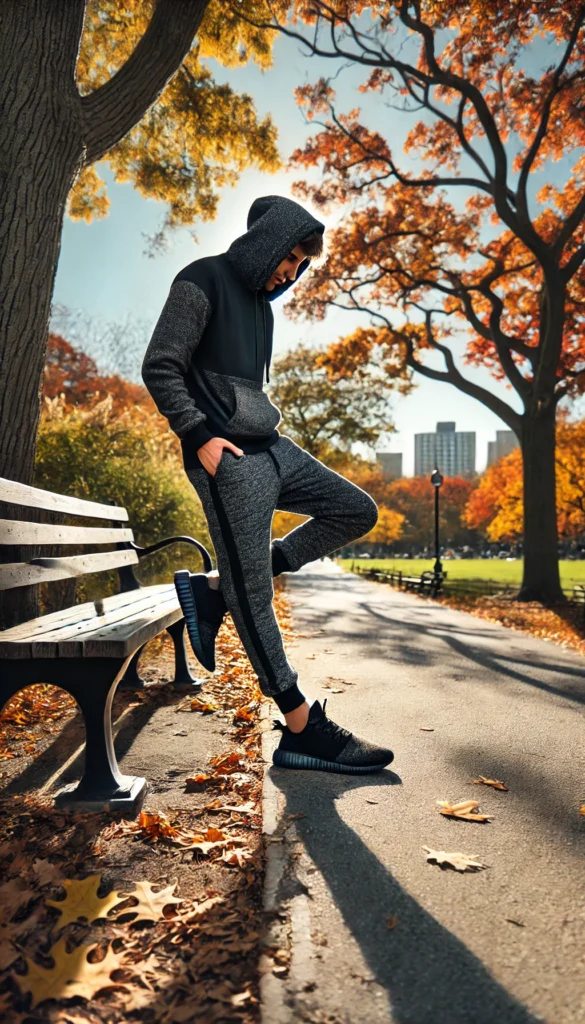 gallery of man wearing tentree atlas sweatpants